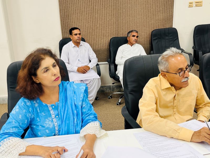 Vice-Chancellor Prof. Dr. Fateh Muhammad Marri chairing the meeting